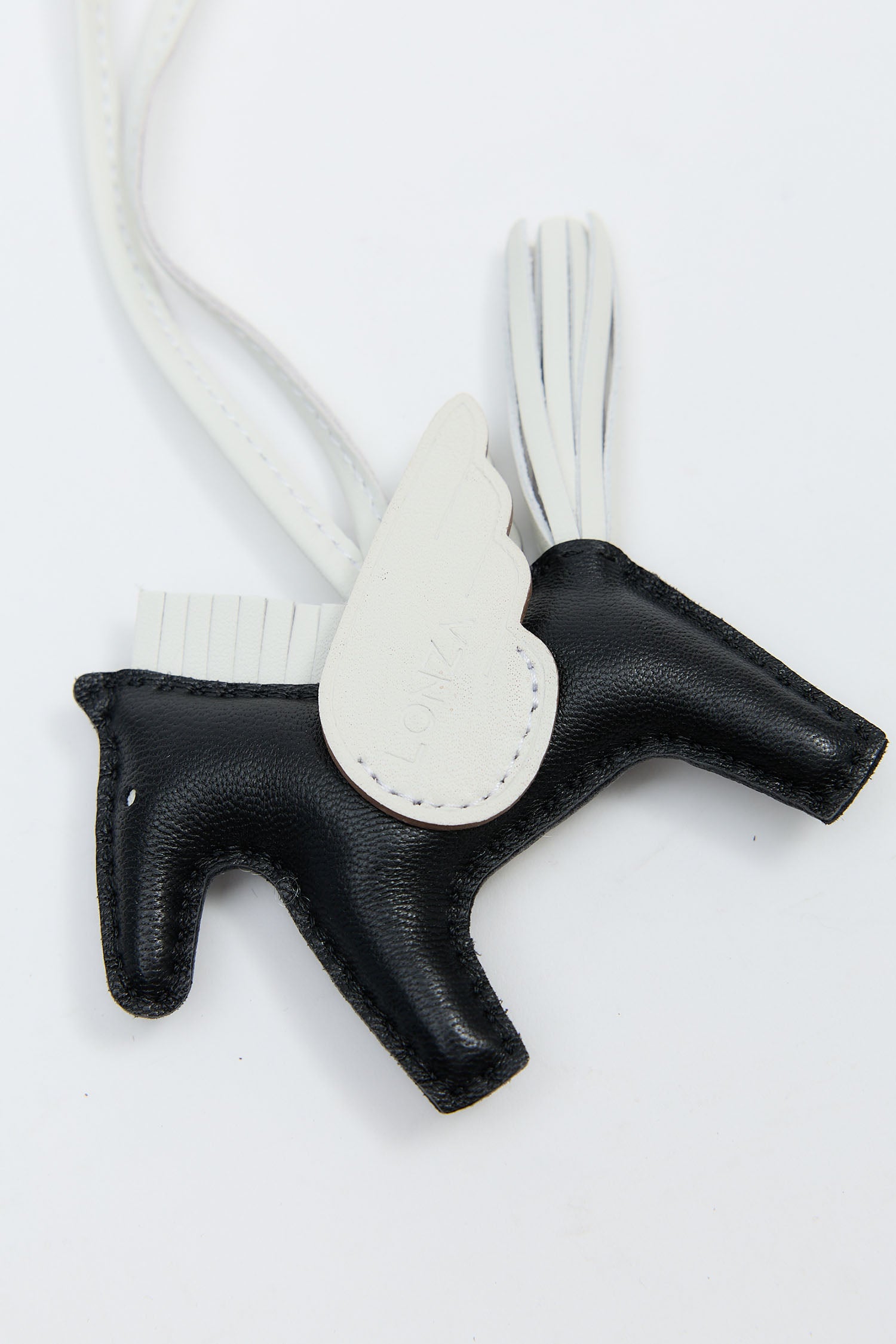 Pony Black/White Keychain