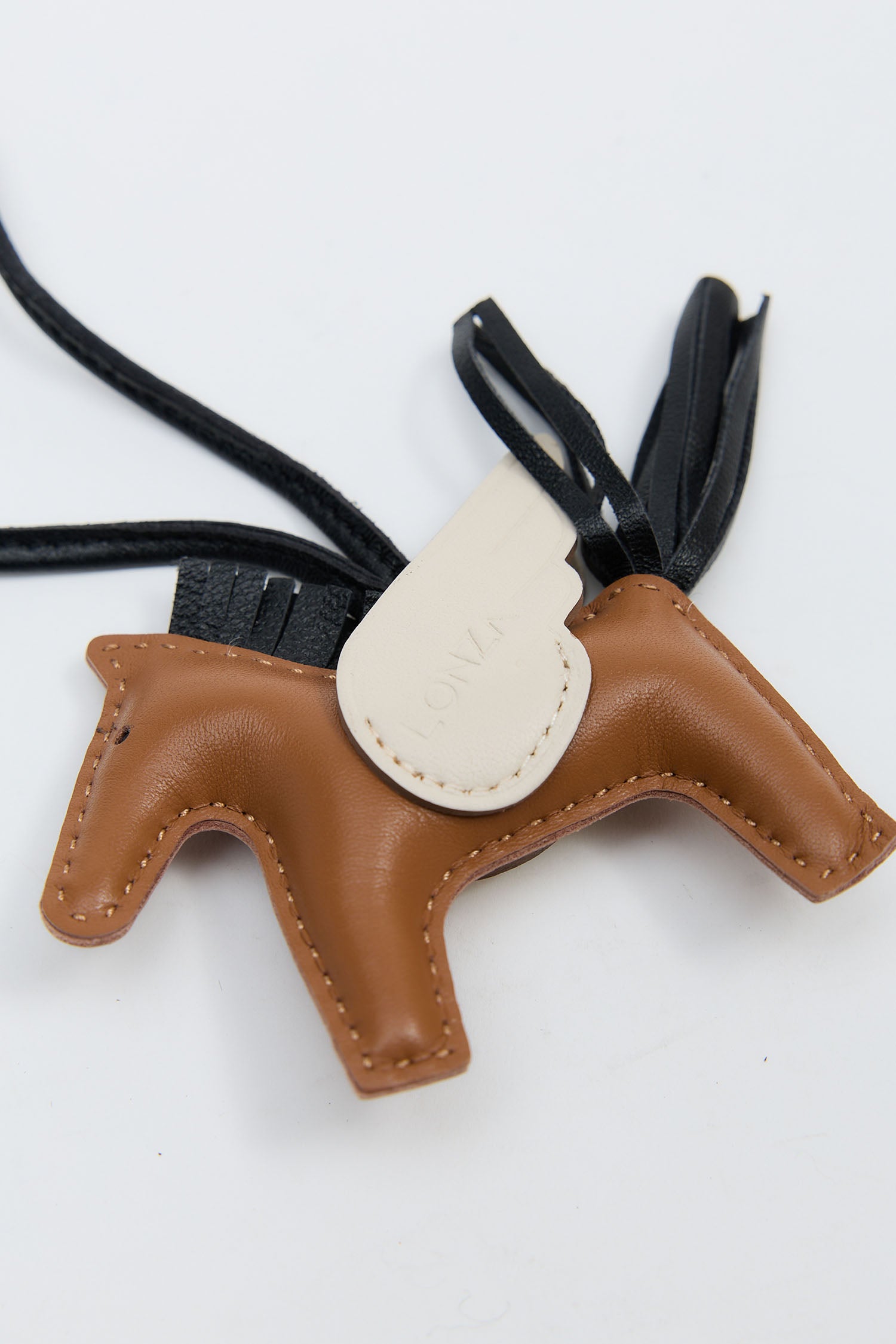 Pony Brown/White Keychain