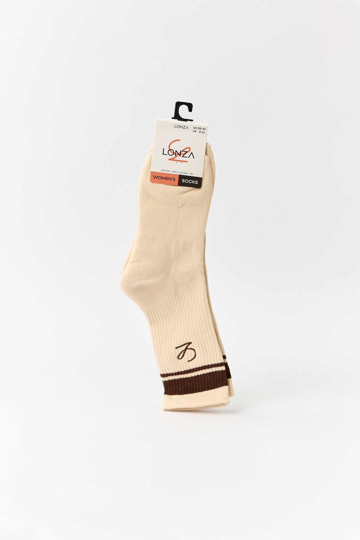 Solly Beige Premium Cotton Socks