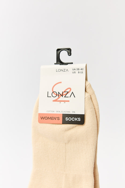 Solly Beige Premium Cotton Socks