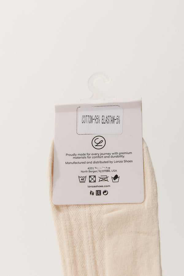 Arctic Beige Premium Cotton Socks