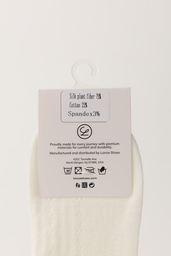 White Cotton Blossom Socks