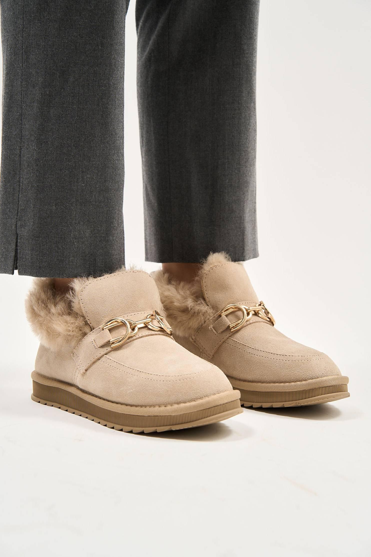 Lonza Puff Buckle Beige ( USD$178.00 ) - premium women's shoes on