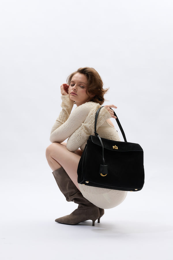 Coralie Black Suede