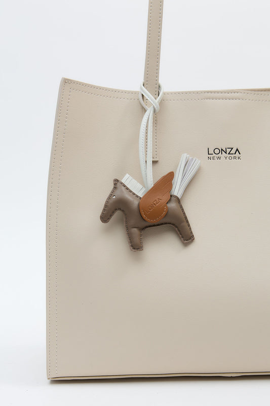 Pony Grey/Brown Keychain