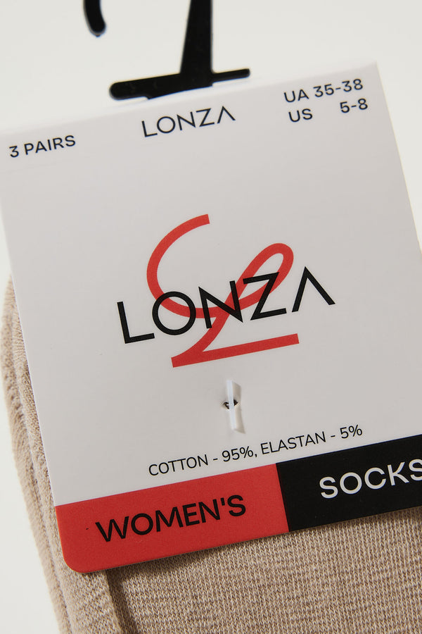 Stride Cotton Breathable Socks, Beige