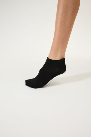 Ivory Cotton Breathable Socks, Black